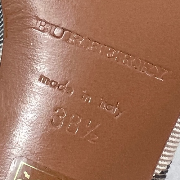 Burberry Brown Leather Open Toe Ankle Strap Heeled Sandals Shoes Size 8.5 US - Picture 4 of 9